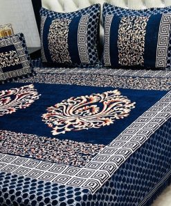 Ornate Velvet Jacquard 4PCS King Size Bedsheet | SKU-27