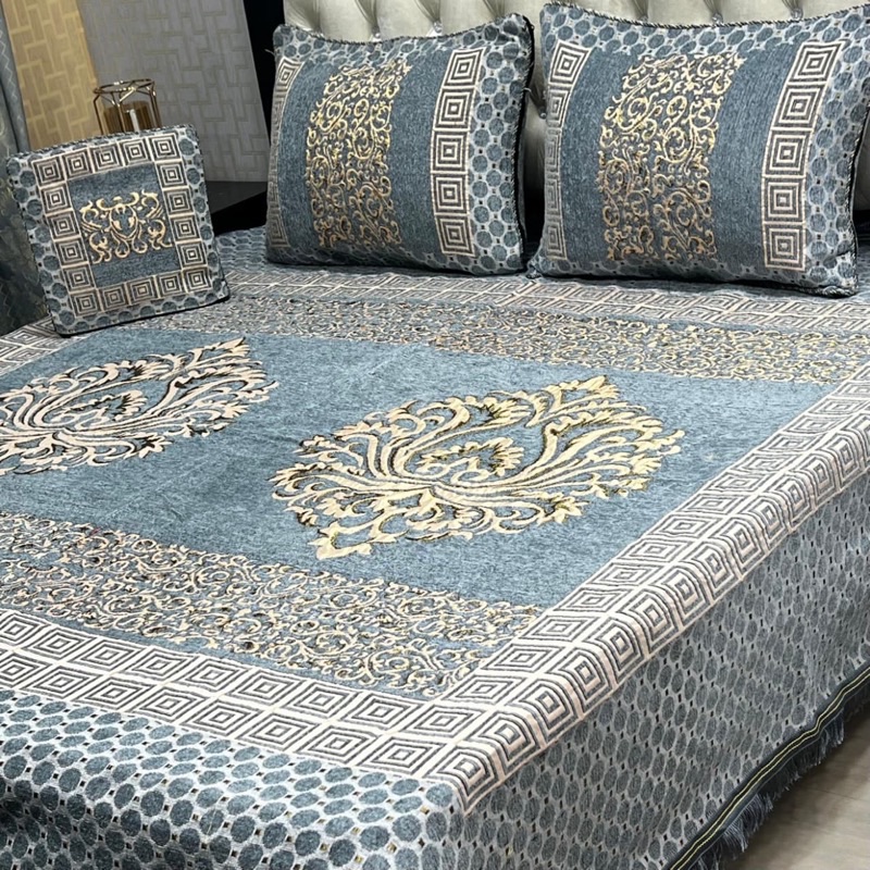 Velvet Jacquard 4PCS King Size Easy Care Set | SKU-37