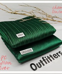 Ladies Indian Chamki Allover Velvet 2PC Suit | IC-03