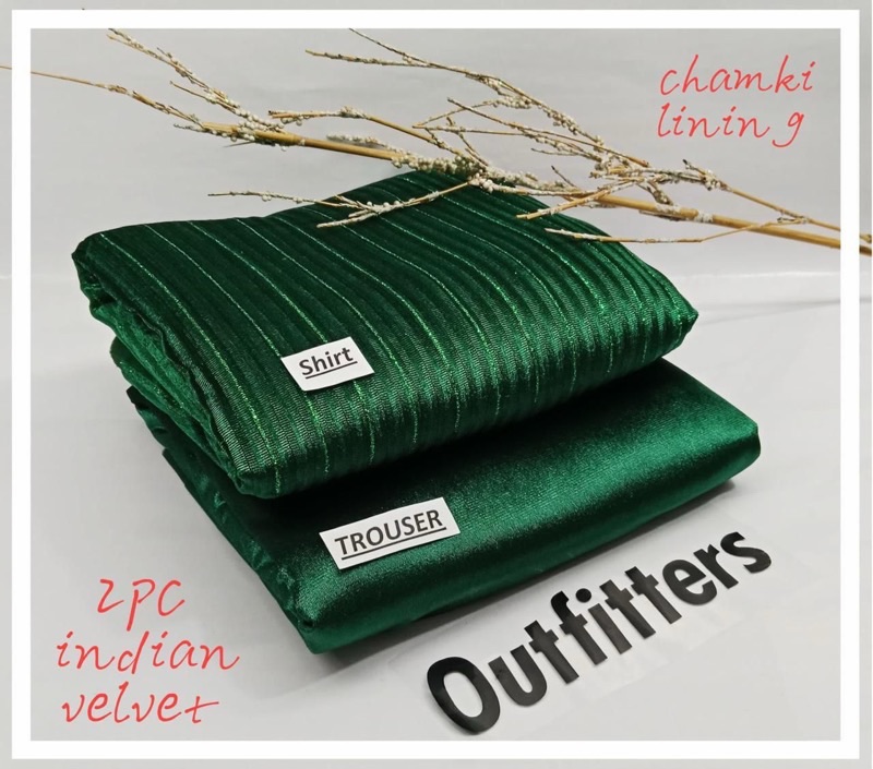 Ladies Indian Chamki Allover Velvet 2PC Suit | IC-03