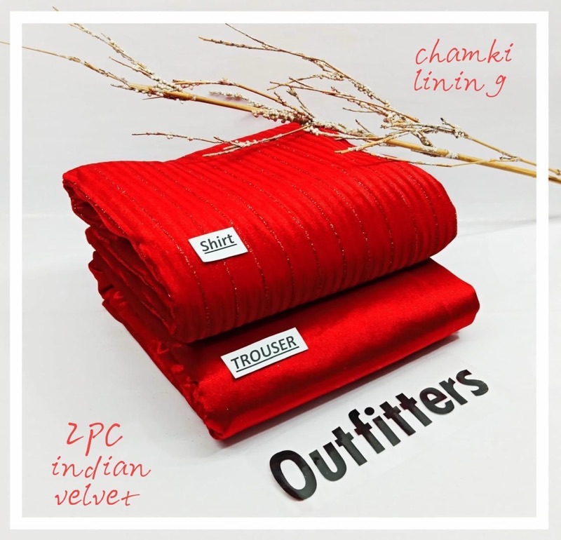 Indian Chamki Allover Velvet 2PC Suit for Women – Jalwa Store