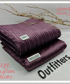 Indian Chamki Allover Velvet 2PC Suit for Women Winter Collection