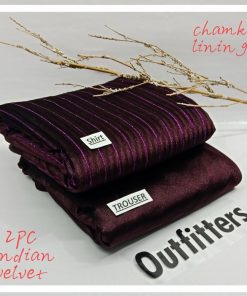 Indian Chamki Allover Velvet 2PC Suit for Women Winter Collection