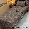 Premium Single Bed Printed Razai Set featuring soft 500 GSM quilt, breathable mix cotton bedsheet, and pillow cover for stylish single bed setup.