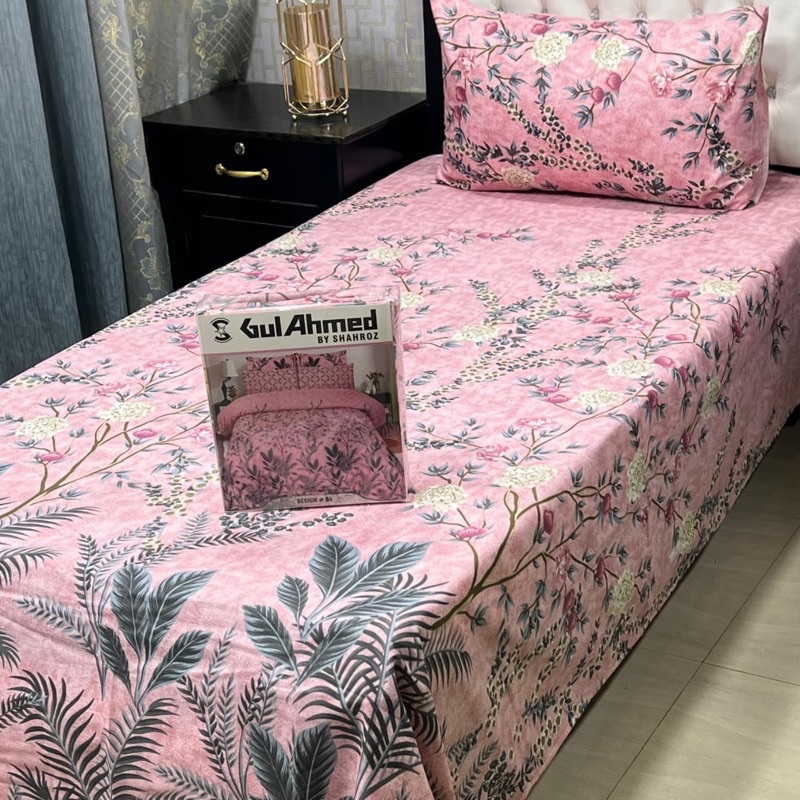 60x90 Mix Cotton Single Bedsheet with Pillow Covers