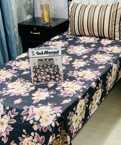 Soft Feel Mix Cotton Single Bedsheet with Pillows