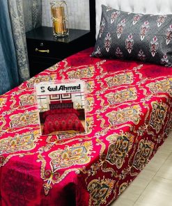 Mix Cotton Single Bedsheet Set with 2 Pillow Covers