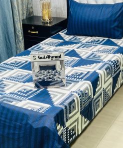 Trendy Design Mix Cotton Single Pair Bedsheet
