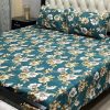 breathable crystal cotton bedsheet with colorful print