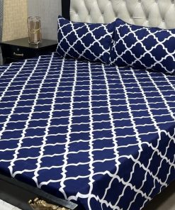 3D crystal cotton sheet set with matching pillow covers