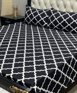 premium printed crystal cotton double bed sheet