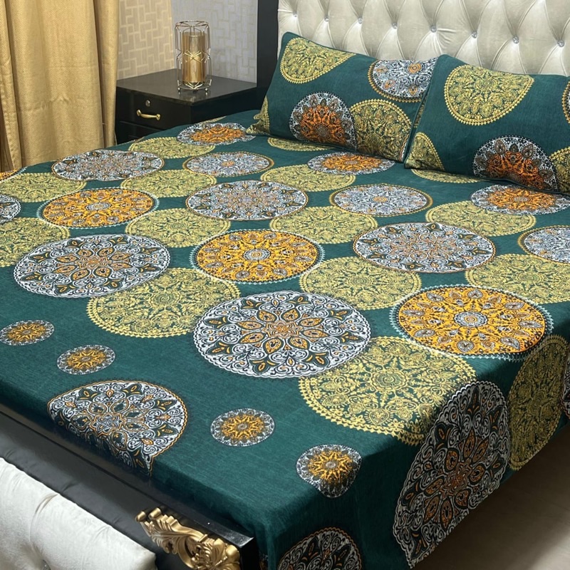 high definition print crystal cotton bedding set
