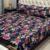 fancy crystal cotton bedsheet with realistic 3D print modern home decor bedsheet in crystal cotton fabric