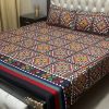 cotton bedsheet set with vibrant 3D digital print