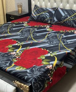 realistic printed cotton bedsheet in crystal fabric