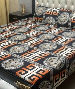 breathable crystal cotton bedsheet with colorful print