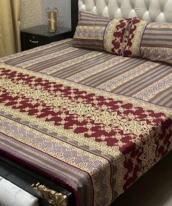 bedroom bedsheet set with crystal cotton soft fabric