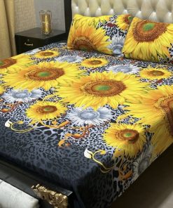 classic 3D design bedsheet in crystal cotton fabric