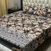 breathable crystal cotton bedsheet with colorful print