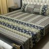 breathable crystal cotton bedsheet with colorful print