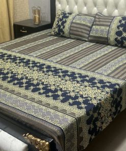 breathable crystal cotton bedsheet with colorful print