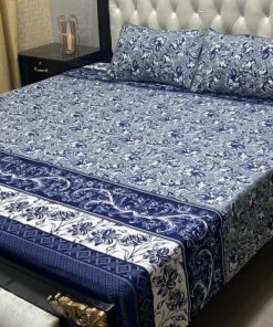 soft feel crystal cotton bedsheet with detailed 3D artwork