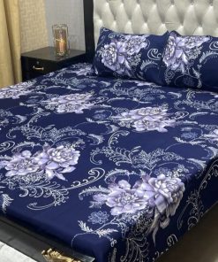 durable stitching crystal cotton bedsheet with 3D design