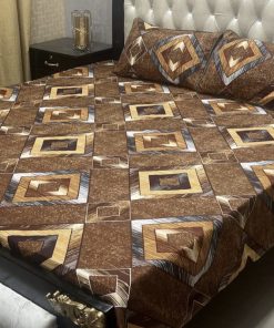 smooth crystal cotton design bedsheet for home decor 3D printed bedsheet set with durable cotton crystal fabric