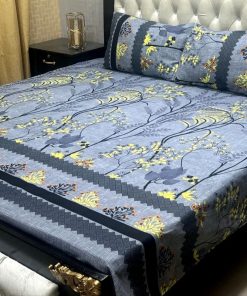 high quality cotton bedsheet with bold 3D impressions