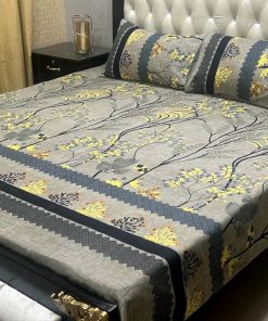 smooth crystal cotton design bedsheet for home decor