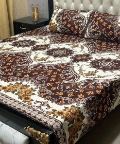 eye catching 3D printed crystal cotton bedsheet