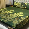 luxury cotton crystal bedsheet with beautiful 3D artwork