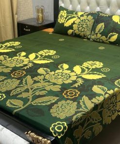 luxury cotton crystal bedsheet with beautiful 3D artwork