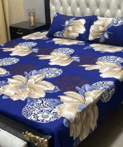 comfortable printed cotton crystal bedsheet for king bed