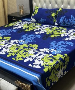 smooth crystal cotton design bedsheet for home decor 3D printed bedsheet set with durable cotton crystal fabric