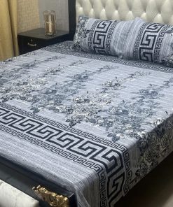premium crystal cotton bedsheet with elegant pattern