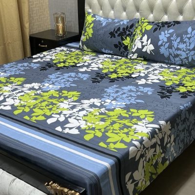 luxury cotton crystal bedsheet with beautiful 3D artwork soft breathable 3D bedsheet made from crystal cotton