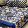 King size Gul Ahmed cotton mix bedsheet gift pack 3pc printed design