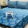 Full printed Gul Ahmed cotton mix king size bedsheet gift boxing