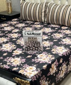 King size cotton mix Gul Ahmed printed bedsheet gift packaging