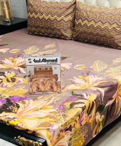 Printed cotton mix Gul Ahmed king size bedding packed gift edition