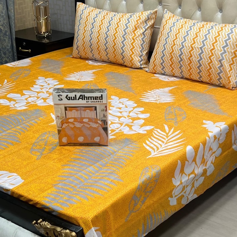 King size printed Gul Ahmed cotton mix comfortable bedding