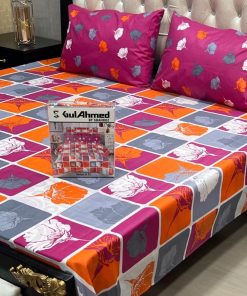 Trend printed cotton mix Gul Ahmed king bedsheet