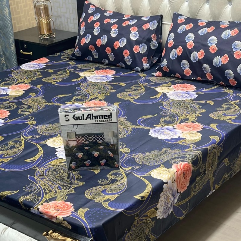 King size printed Gul Ahmed cotton mix comfortable bedding