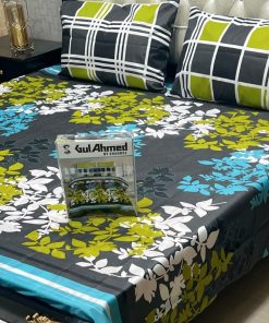 Modern print cotton mix king Gul Ahmed bedsheet pack