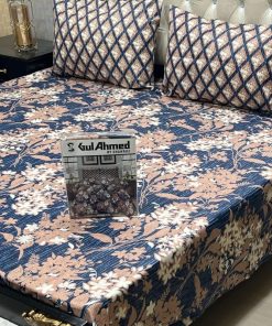 King size Gul Ahmed full print cotton blend bedsheet set