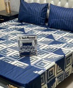 Printed cotton mix king size Gul Ahmed bedding with prints