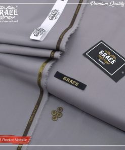 Grace Fabrics men summer wash and wear unstitched suit 4 meter cutting