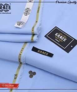 Grace Fabrics men unstitched wash and wear suit summer collection