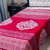 Printed soft fleece AC blanket for single bed with color guaranteed fabric